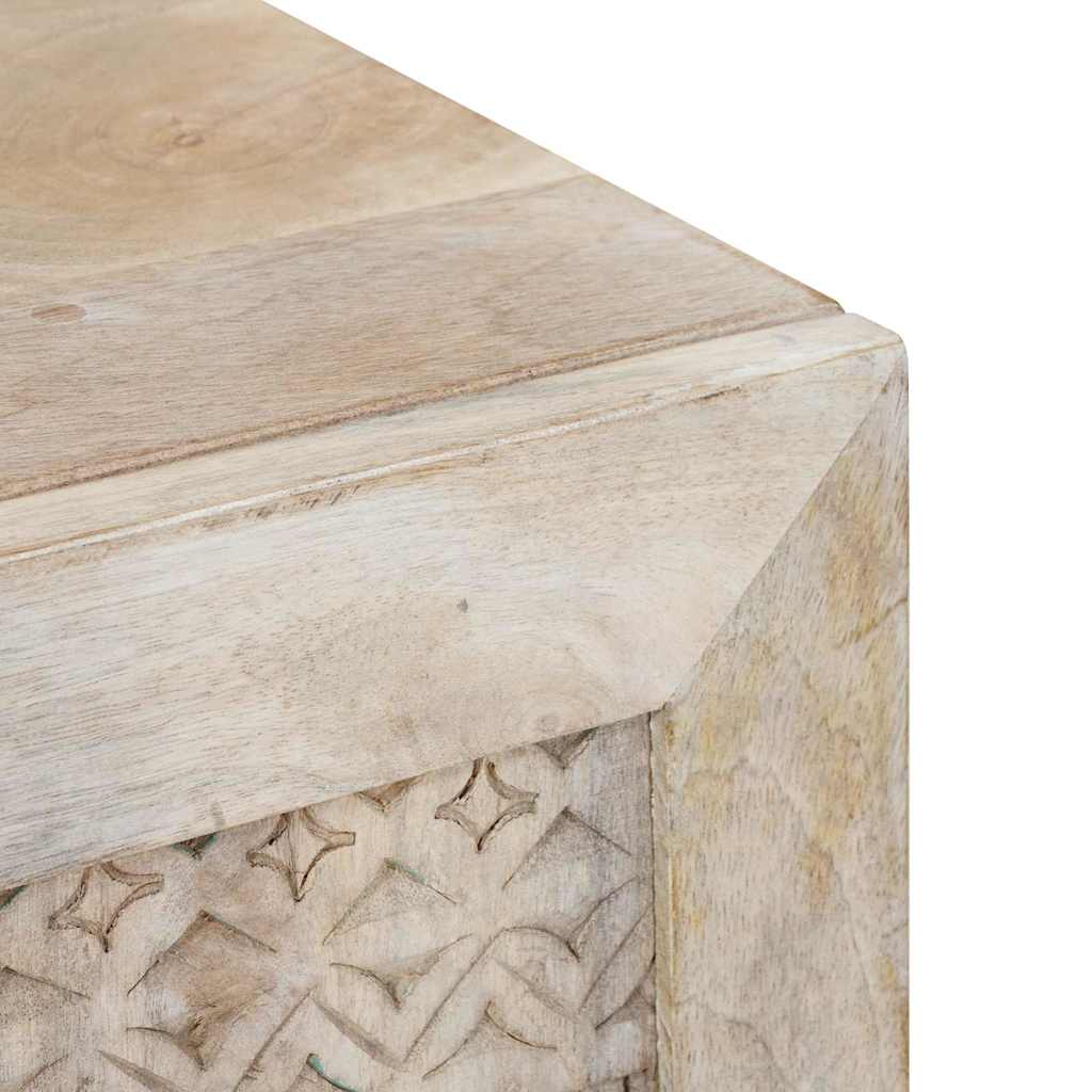 TV Cabinet with Drawer White 105 x 33 x 46 cm Solid mango wood